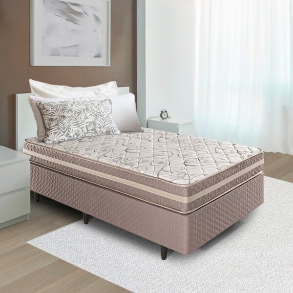 Cama Box Solteiro Molas Ensacadas 88x188x23cm Bolzano