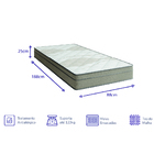 Cama Box Solteiro Molas Ensacadas 88x188x77cm Florida Bege Po