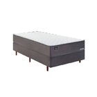 Cama Box Solteiro Molas Superlastic Nassau Mannes Cinza
