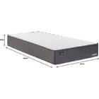 Cama Box Solteiro Molas Superlastic Nassau Mannes Cinza