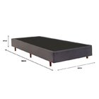 Cama Box Solteiro Molas Superlastic Nassau Mannes Cinza