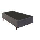 Cama Box Solteiro Molas Superlastic Nassau Mannes Cinza