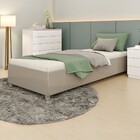 Cama Box Solteiro Mônaco Off White - Tcil Móveis