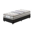 Cama Box Solteiro Preta + Colchão De Molas Prolastic - Probel