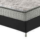 Cama Box Solteiro Preto  + Colchão Ortopedico Espuma D33 Pill