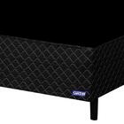 Cama Box Solteiro Preto Bordado 88 X 188 X 39 Pérola Negra Ga