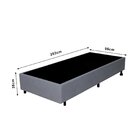 Cama Box Solteiro Reforçado 96x203x38cm Cinza