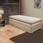 Cama Box Solteiro Rústica + Colchão De Molas Ensacadas - Anjo