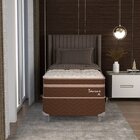 Cama Box Solteiro Taurus 88x188x67 Linha Montreal Marrom