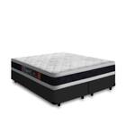 Cama Box Super King + Colchão De Espuma D45 Castor Black Whit