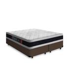 Cama Box Super King + Colchão De Espuma D45 Castor Black Whit