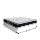 Cama Box Super King + Colchão De Espuma D45 Castor Black Whit