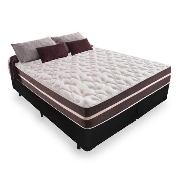 Cama Box Super King + Colchão De Molas - Anjos - Classic Supe