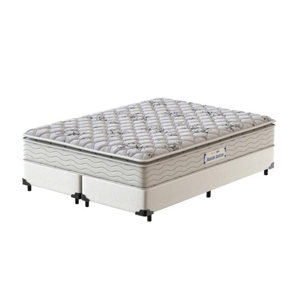 Cama Box Super King Branca + Colchão De Espuma D33 Probel Gua