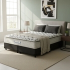 Cama Box Super King Preta + Colchão De Espuma D33 Probel Guar