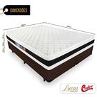 Cama Box Super King Preta + Colchão De Espuma D45 - Castor -