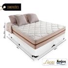 Cama Box Super King Preta + Colchão De Molas Ensacadas - Anjo