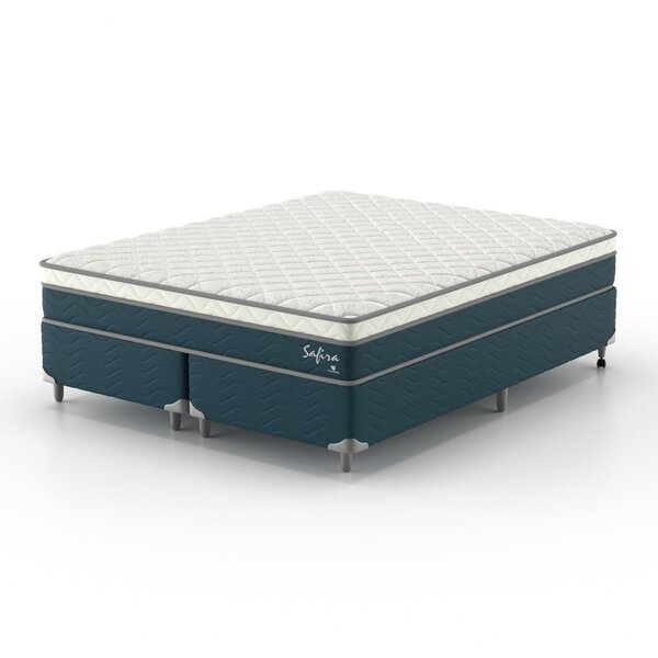 Cama Box Super King Safira Molas Ensacadas 193x203x63 Montrea