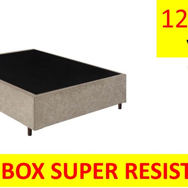 Cama Box Viúva 1 28 X 1 88 X 0 32  Sued Bege