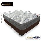 Cama Box Viúva + Cabeceira Cassis E Colchão Ortobom Iso Super