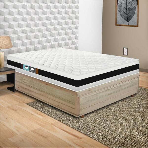 Cama Box Viúva + Colchão De Espuma 128x188x64cm