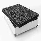 Cama Box Viúva + Colchão Espuma D20 Cor:couro Branco