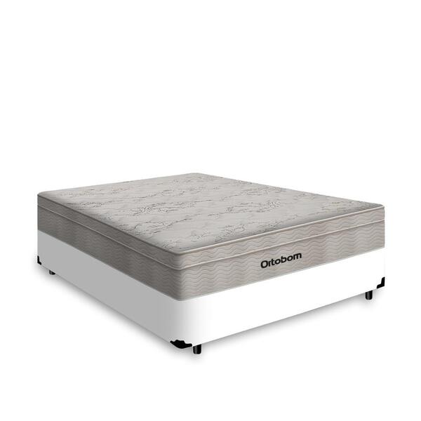 Cama Box Viúva + Colchão Ortobom De Molas Ensacadas Airtech S