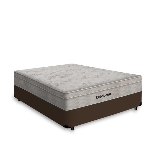 Cama Box Viúva + Colchão Ortobom De Molas Ensacadas Airtech S