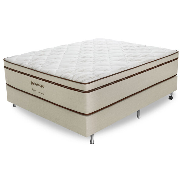 Cama Box Viúva (box + Colchão) 128x188x73 Rubi Prorelax Pillo