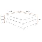 Cama Box Viúva +colchão De Espuma Castor 128x188x62cm Preto