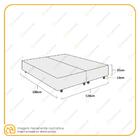 Cama Box Viúva Bipartido Preta 128x188x25cm