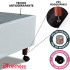 Cama Box Viúva com Colchão Ortopédico Dupla Face Firme 128x18