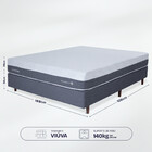 Cama Box Viúva Premium Bf Ice Espuma Nasa 128x188cm Bf Colchõ