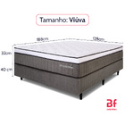 Cama Box Viúva Premium Mola Ensacada Com Espuma D33 E Viscoel