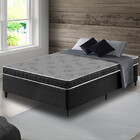 Cama Box Viúva Preta + Colchão Viíuva Querubin Espuma D20 128