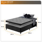 Cama Box Viúva Preta + Colchão Viíuva Querubin Espuma D20 128
