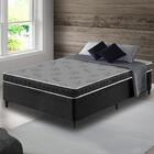 Cama Box Viúva Preto + Colchão Espuma D20 Dupla Face Zidi Que