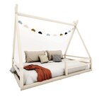 Cama Cabana Proteção Solteiro  Branco Acetinado