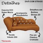 Cama Caminha Diva Pet Veludo Strass Terracota Dvinn
