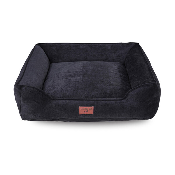 Cama Caminha Para Cachorro Pet 50x50 Lavavel Preto P Suede