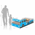 Cama Caminhão Solteiro Azul com Colchão
