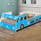 Cama Caminhão Solteiro Azul com Colchão