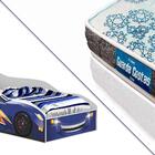 Cama Carro Azul Infantil Blue Gabrielli Móveis Com Colchão Pr