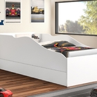 Cama Carro Com Auxiliar Branca