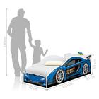 Cama Carro Com Baú Infantil Azul