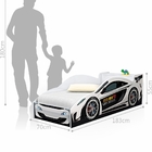 Cama Carro Com Baú Infantil Branco