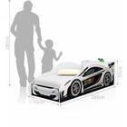 Cama Carro Com Baú Lizzy Infantil Branco