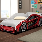 Cama Carro Com Baú Lizzy Infantil Vermelho Com Colchão