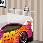 Cama Carro Corrida Infantil Rosa com Colchão