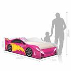 Cama Carro Fast Menina Rosa Solteiro